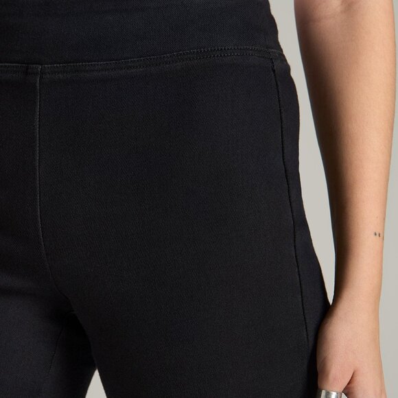 American Tall Harper Pull-on Straight Leg Tall Jeans in Washed Black medium - Picture 2 of 5